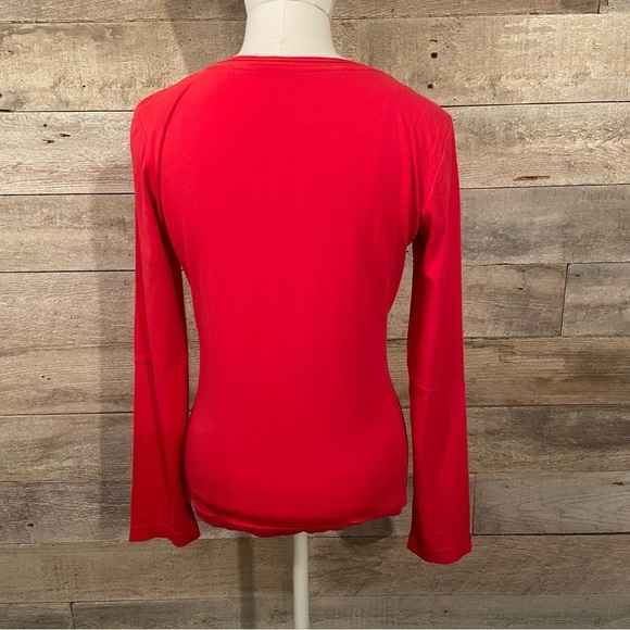 🛍️3/$30 EDC Eaprit women’s red long-sleeved t-shirt in size  medium - Picture 3 of 7